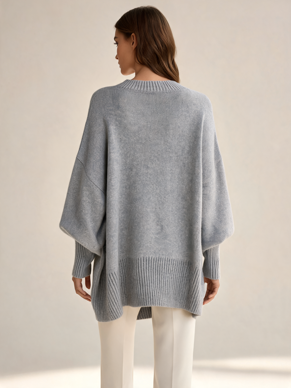 Grey women's jumper back view