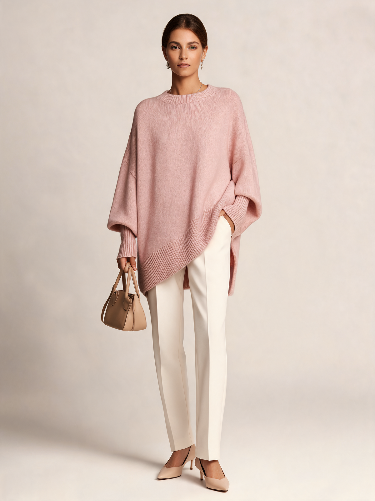 Pink women's jumper front view