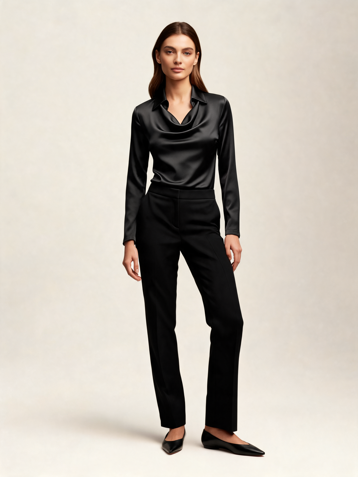 Black blouse front view