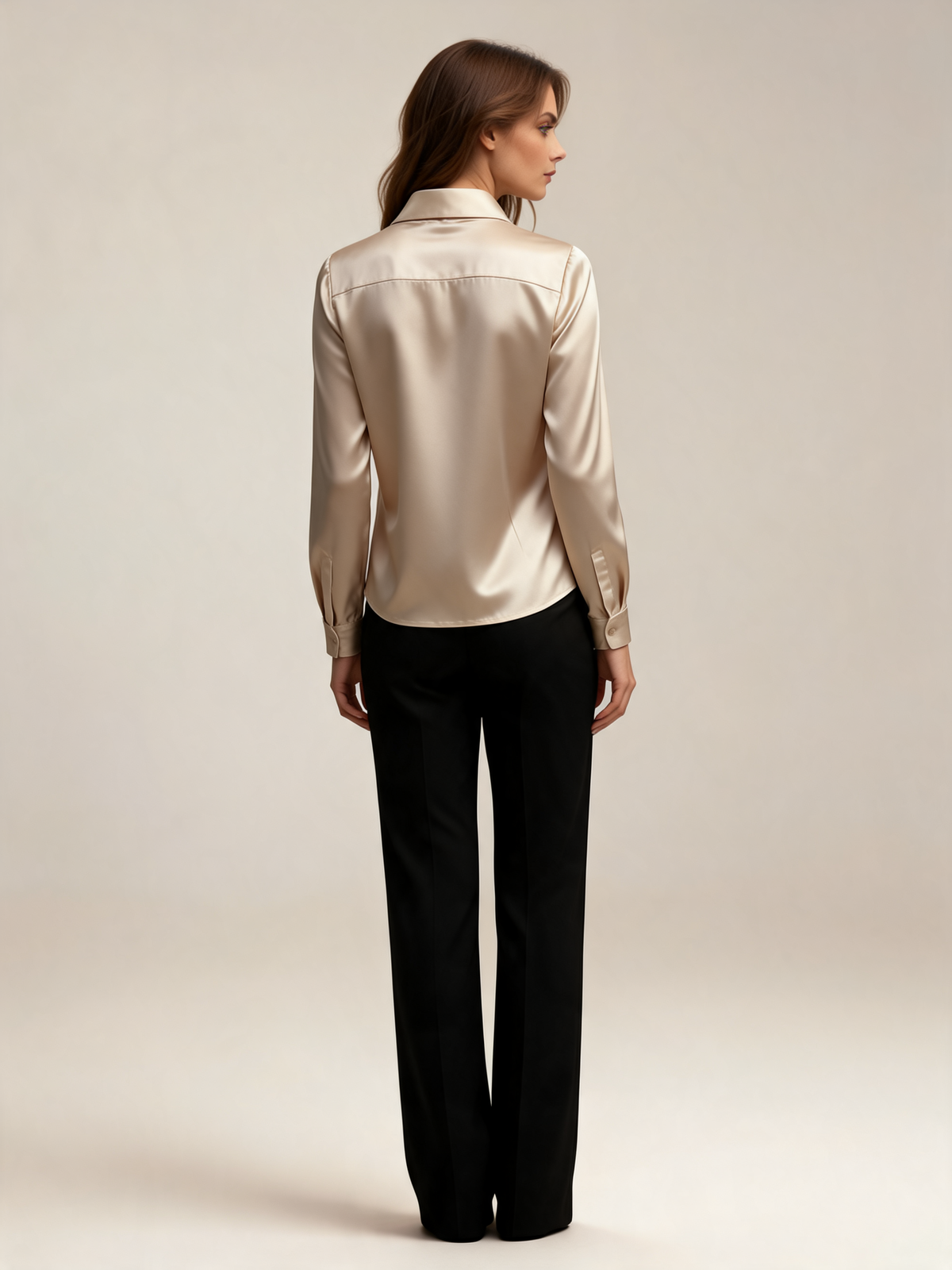 Champagne blouse back view