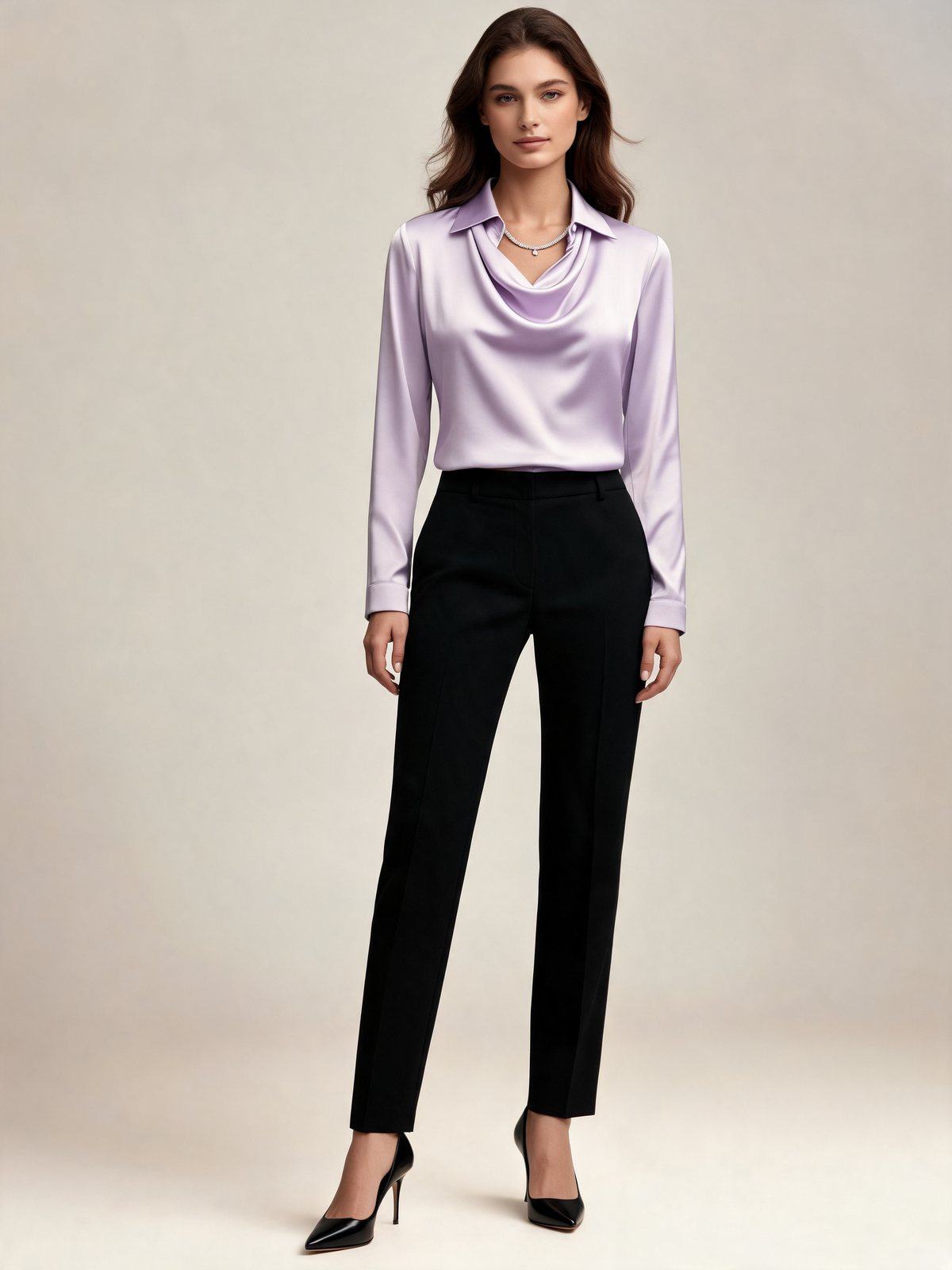 Lilac blouse front view