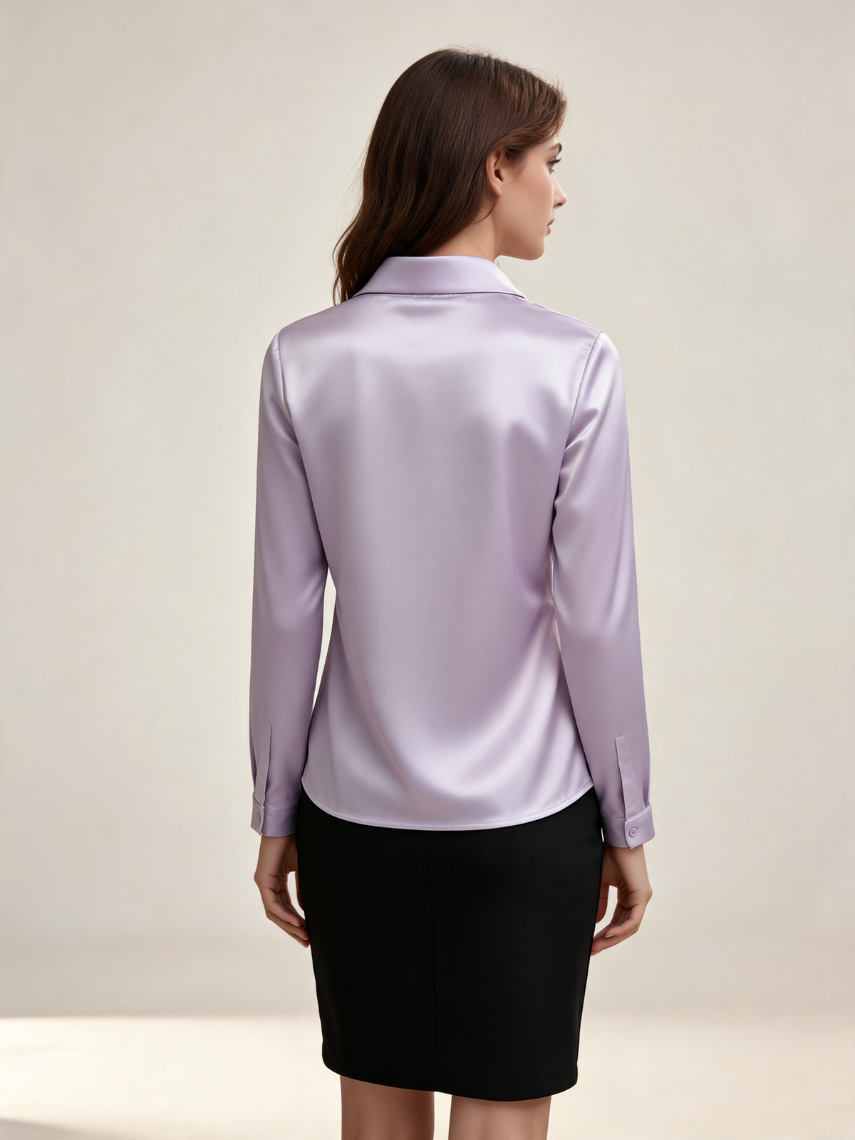 Lilac blouse back view