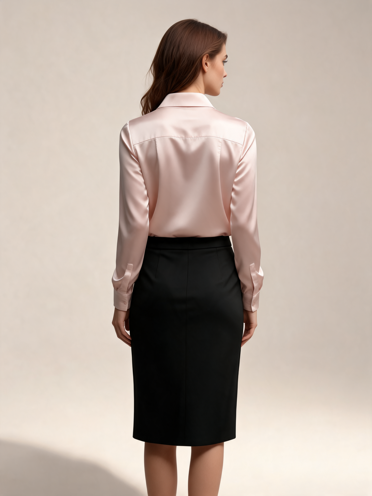 Blush blouse back view