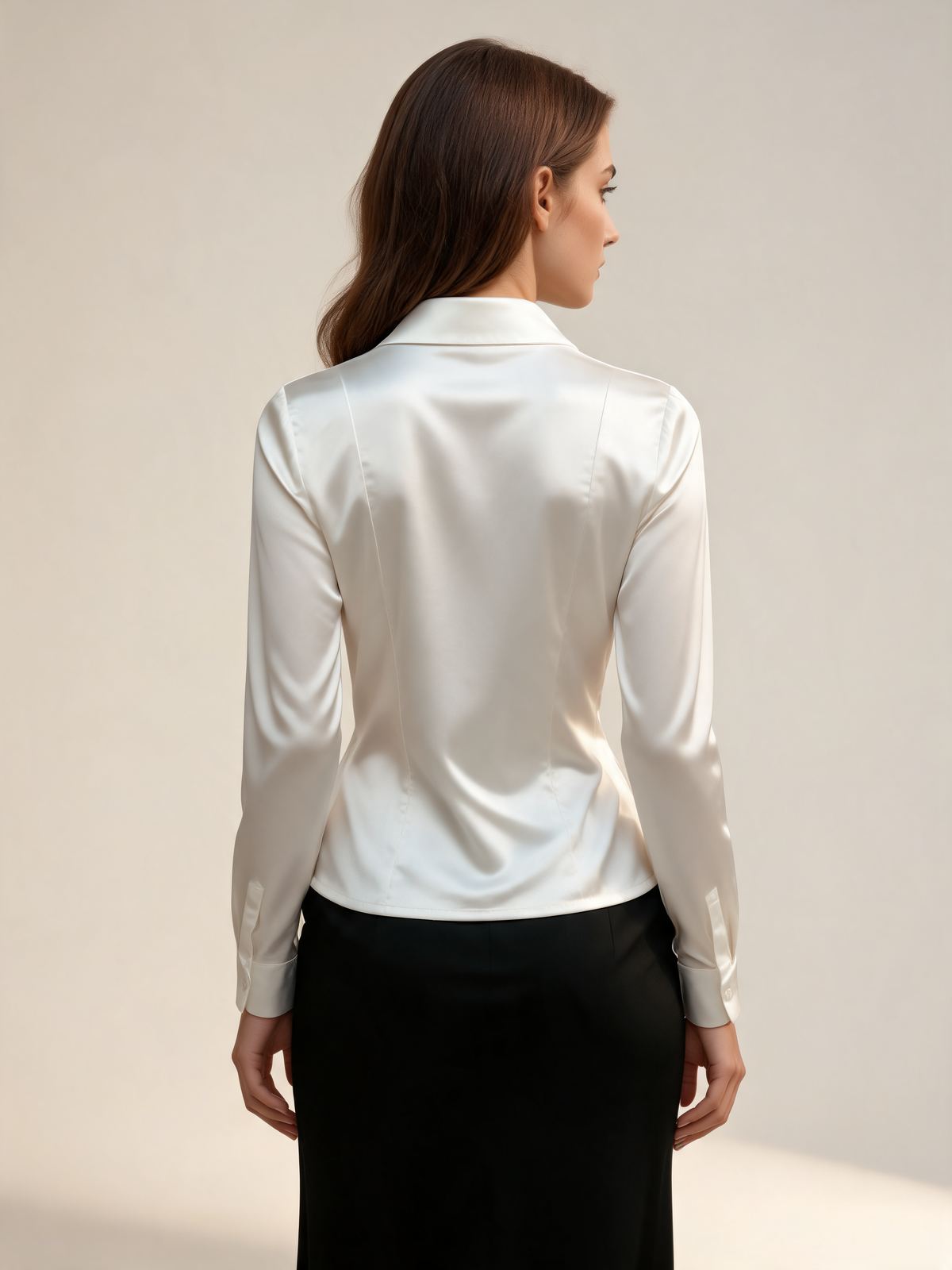 White blouse back view