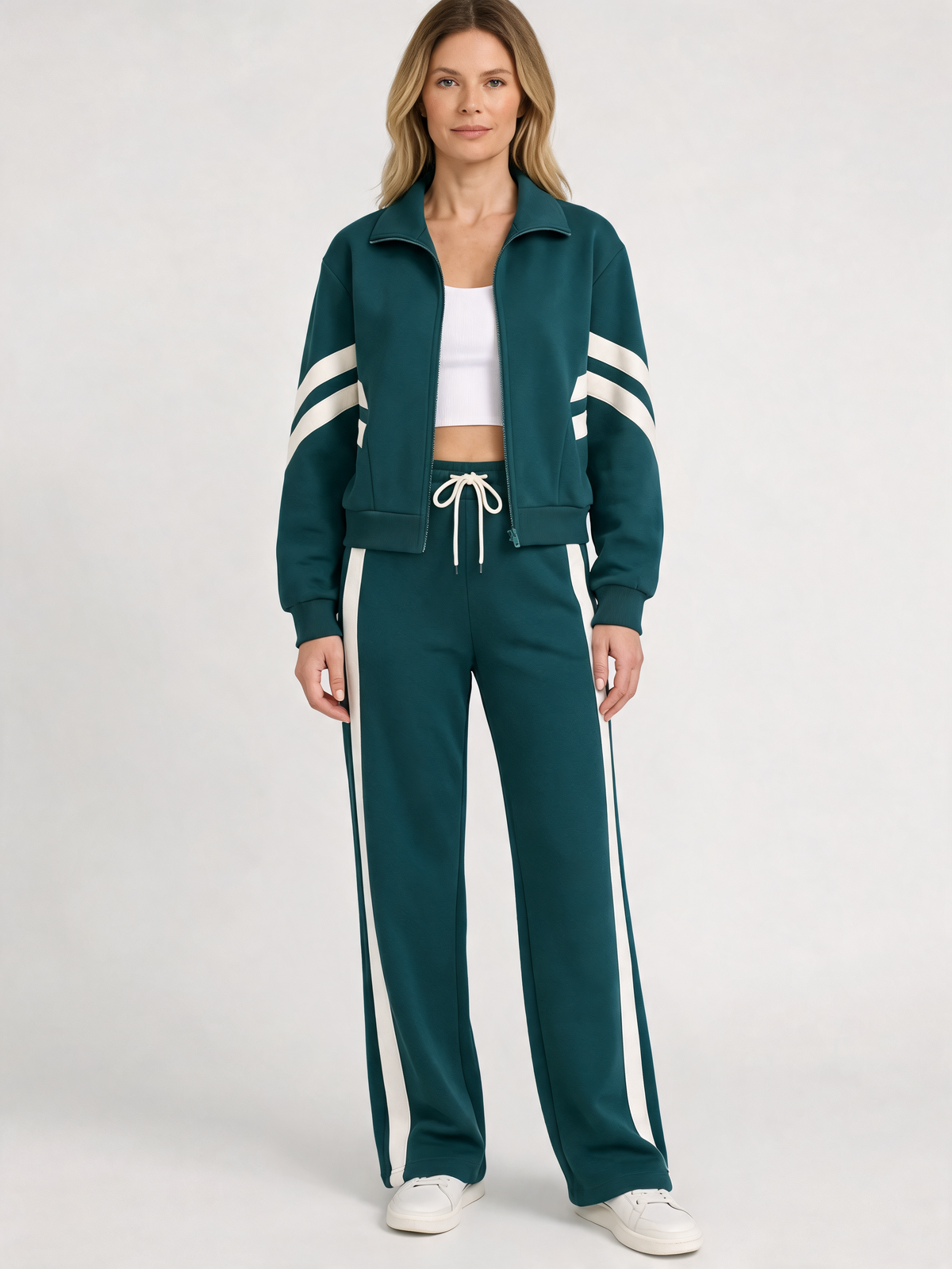 Teal tracksuit – front view