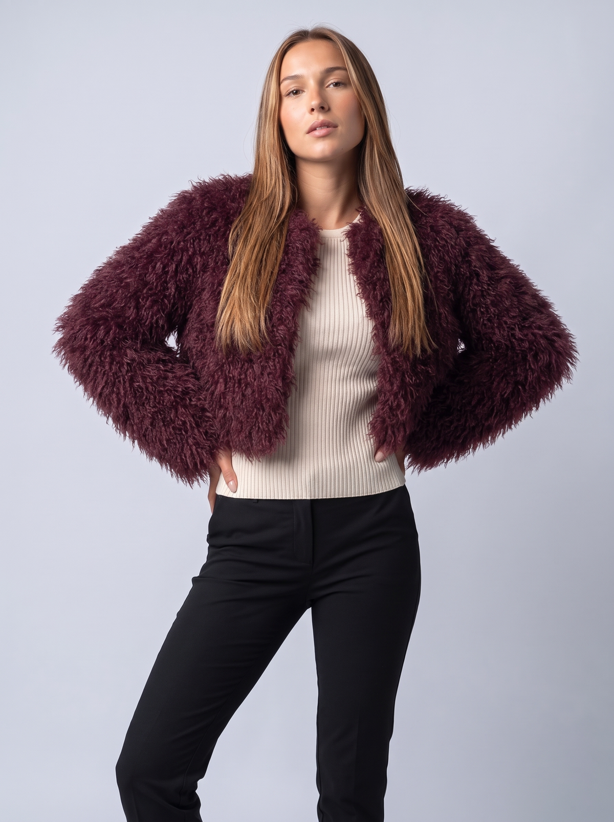 Valentina Faux Fur Cropped Jacket