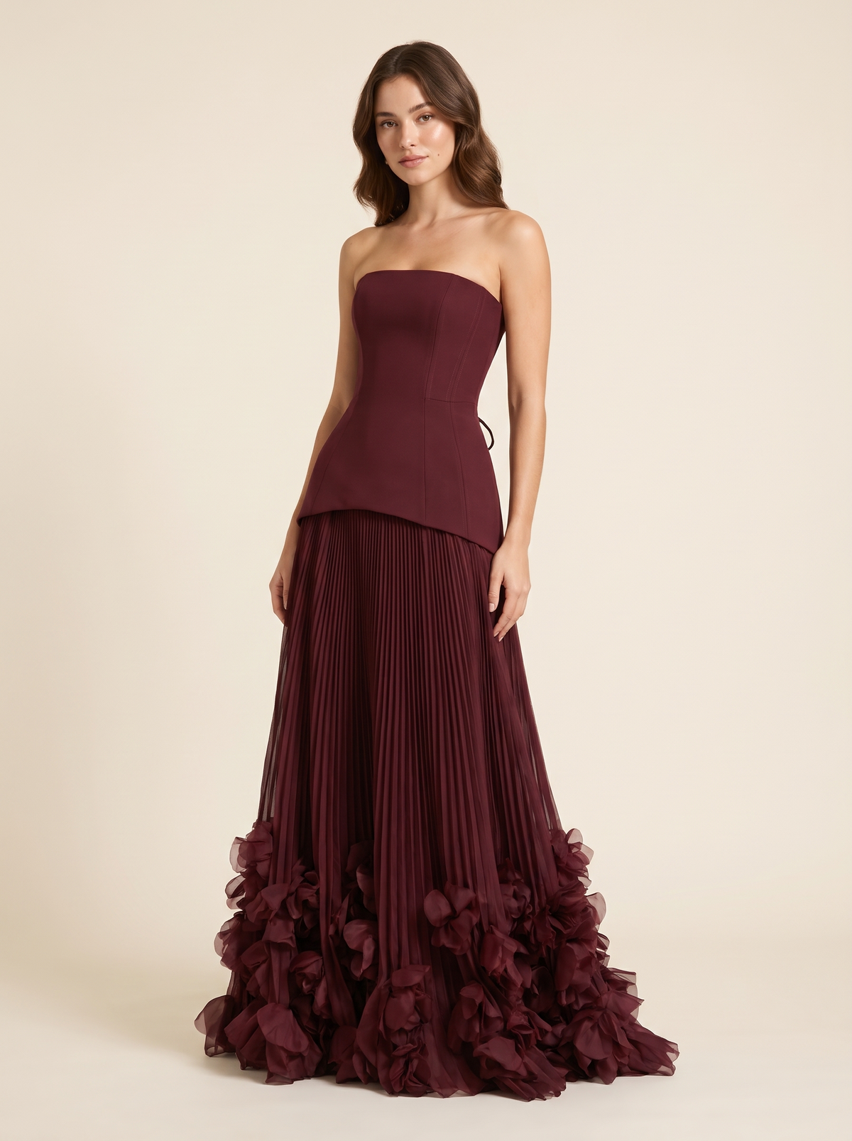 Cerise Cherry Red Corset Gown