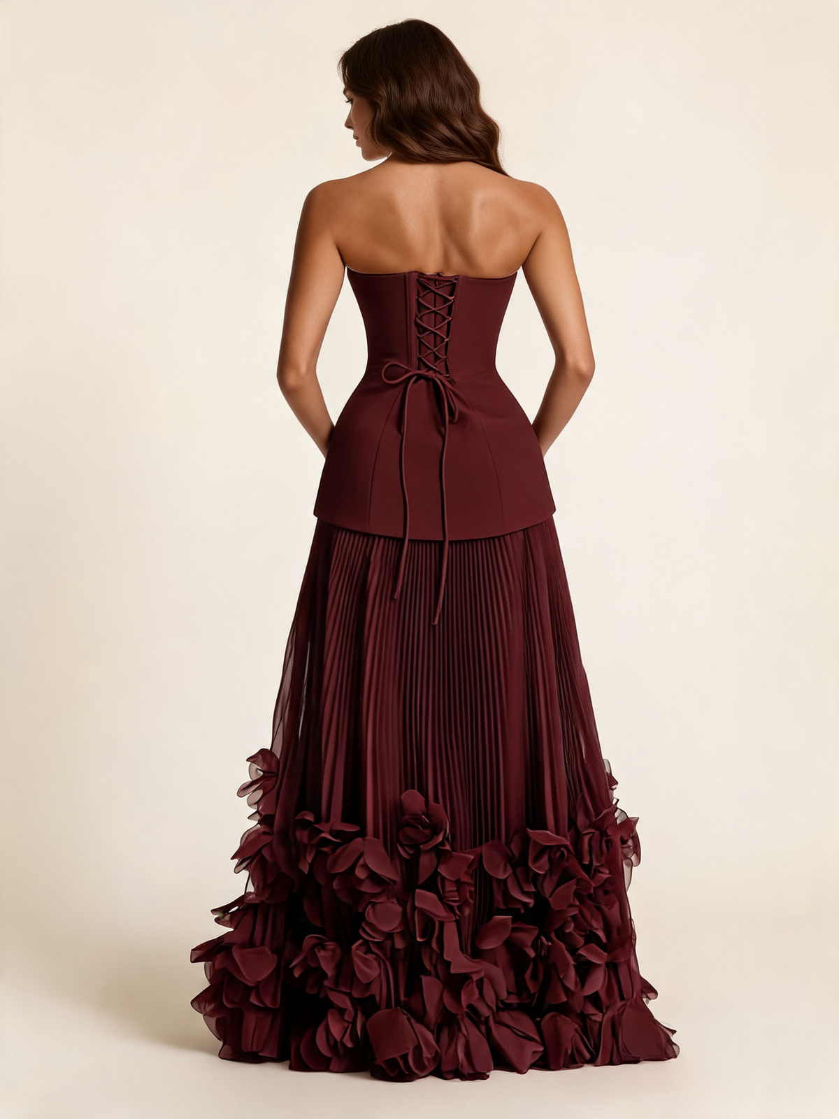 Cerise Cherry Red Corset Gown