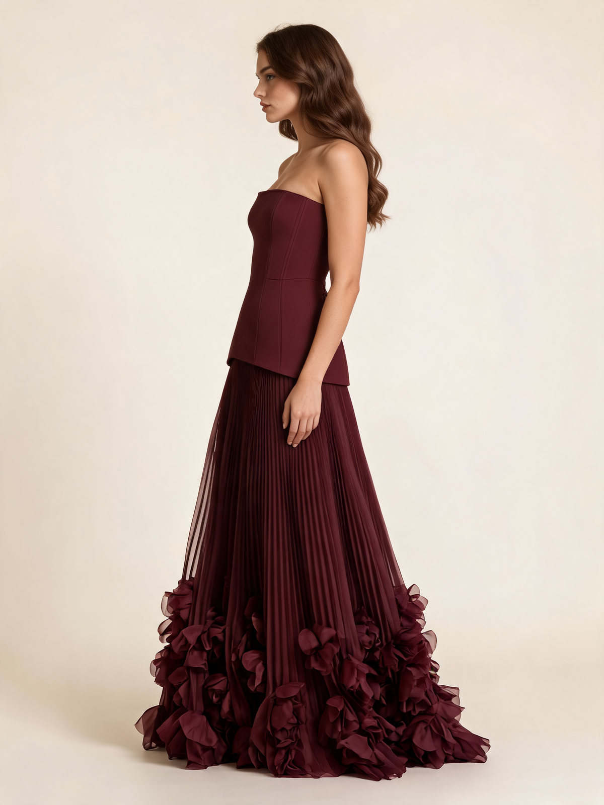 Cerise Cherry Red Corset Gown