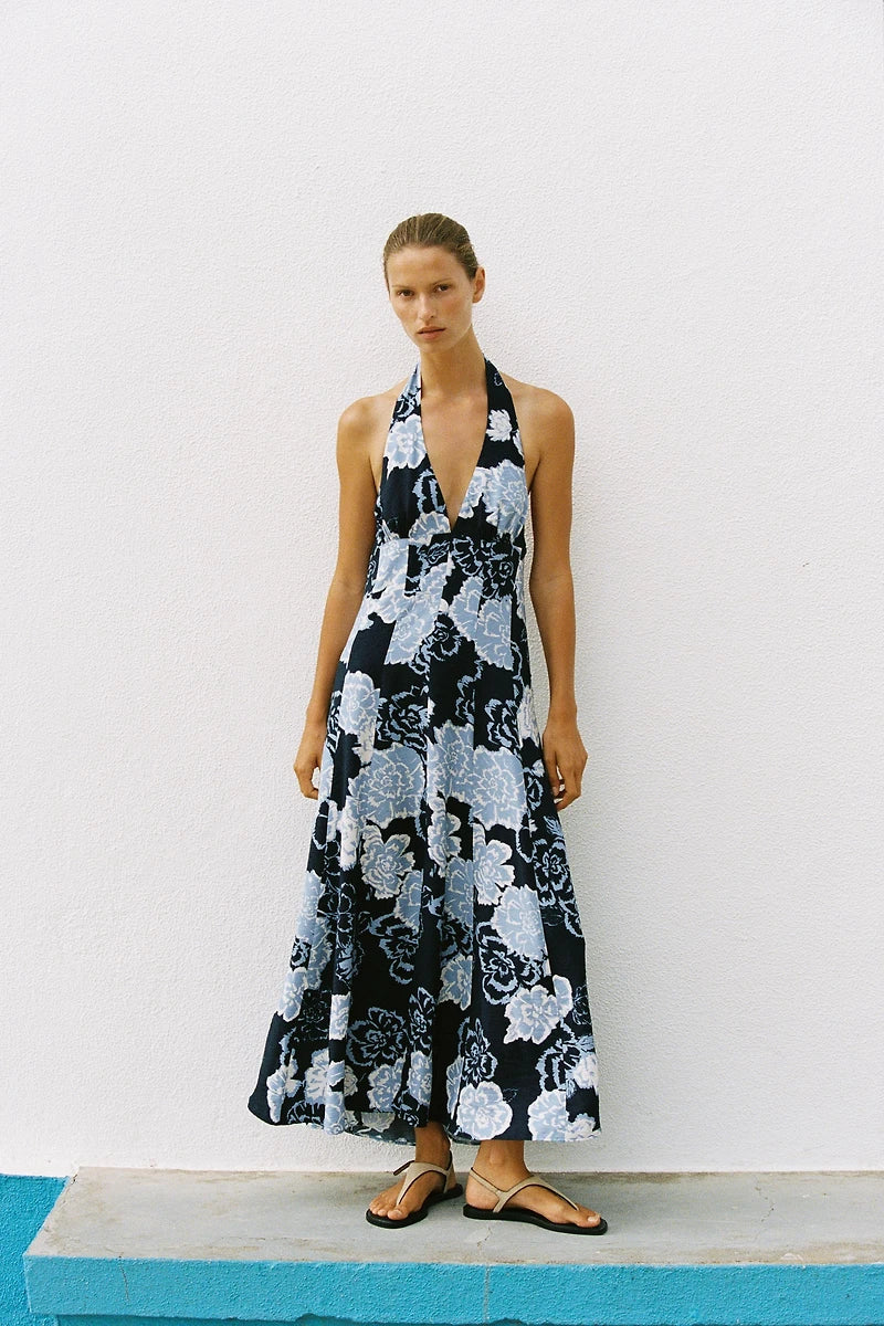 Livia | Open-Back Halter Dress