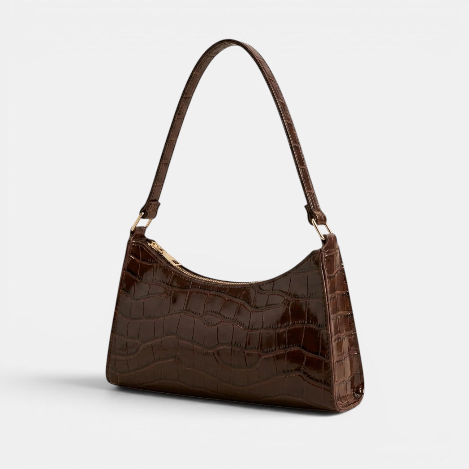 Women’s Croc-Effect Shoulder Bag