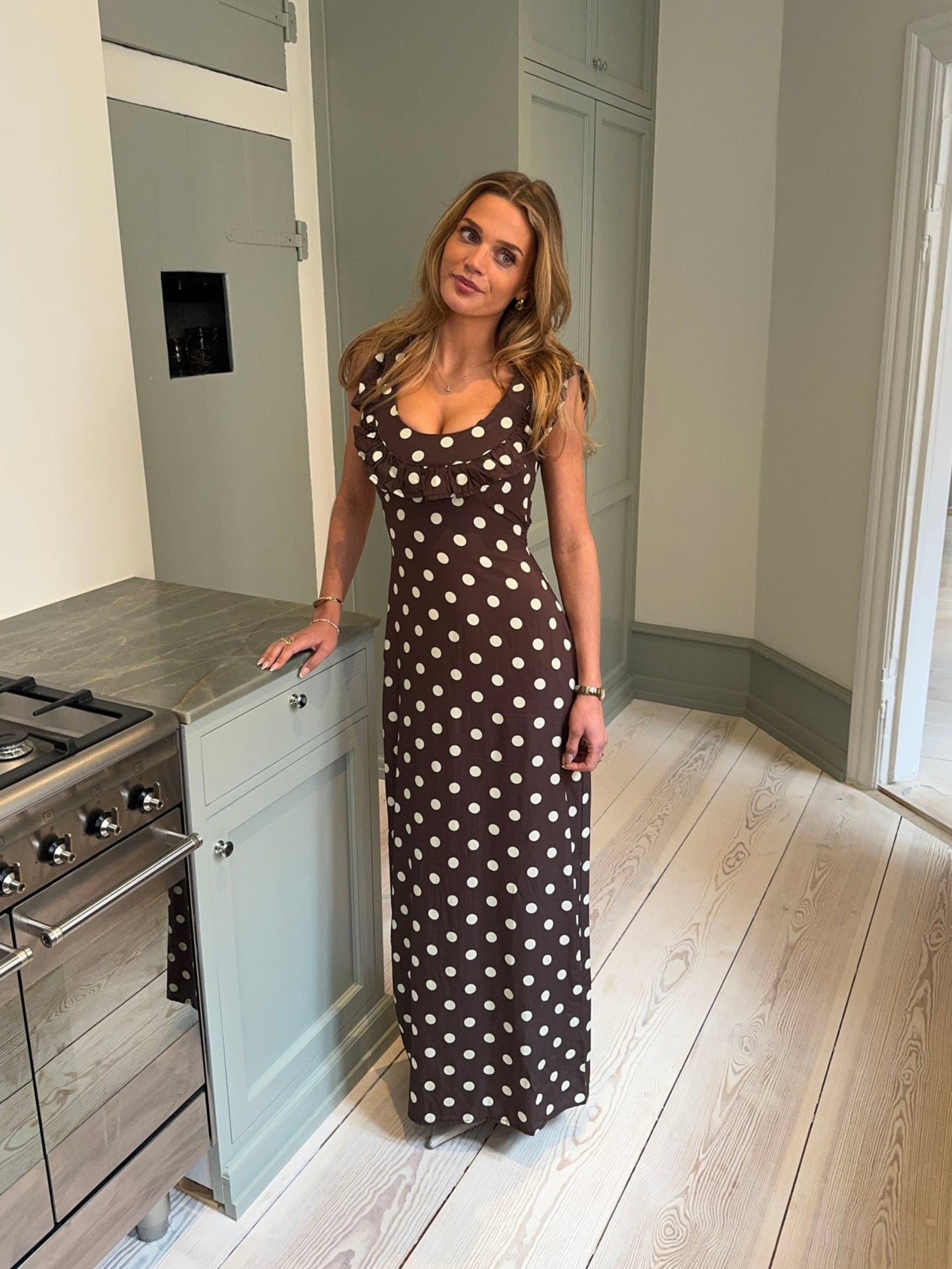 Luna Polka Maxi dress