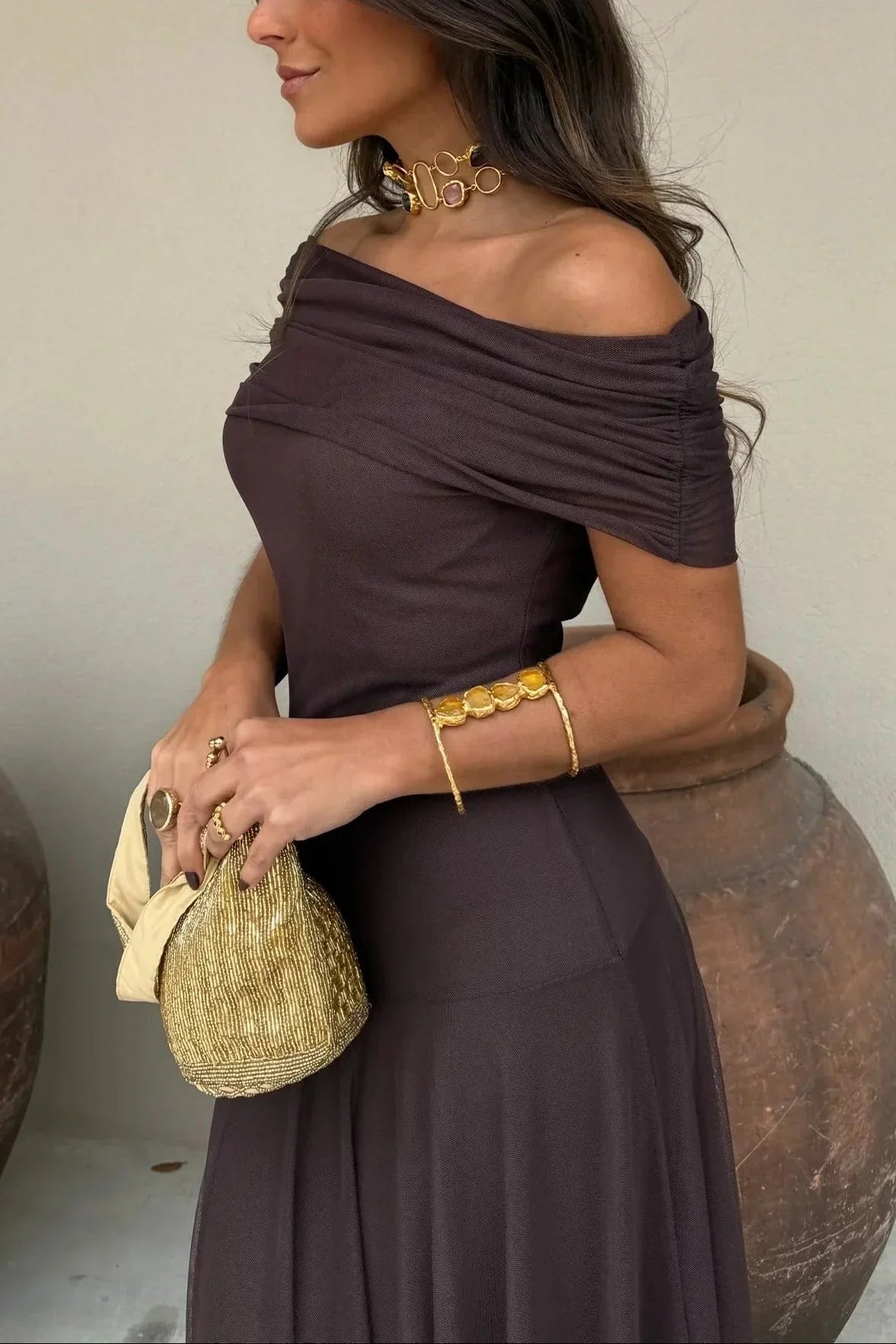 Eliana Off-Shoulder Maxi Dress