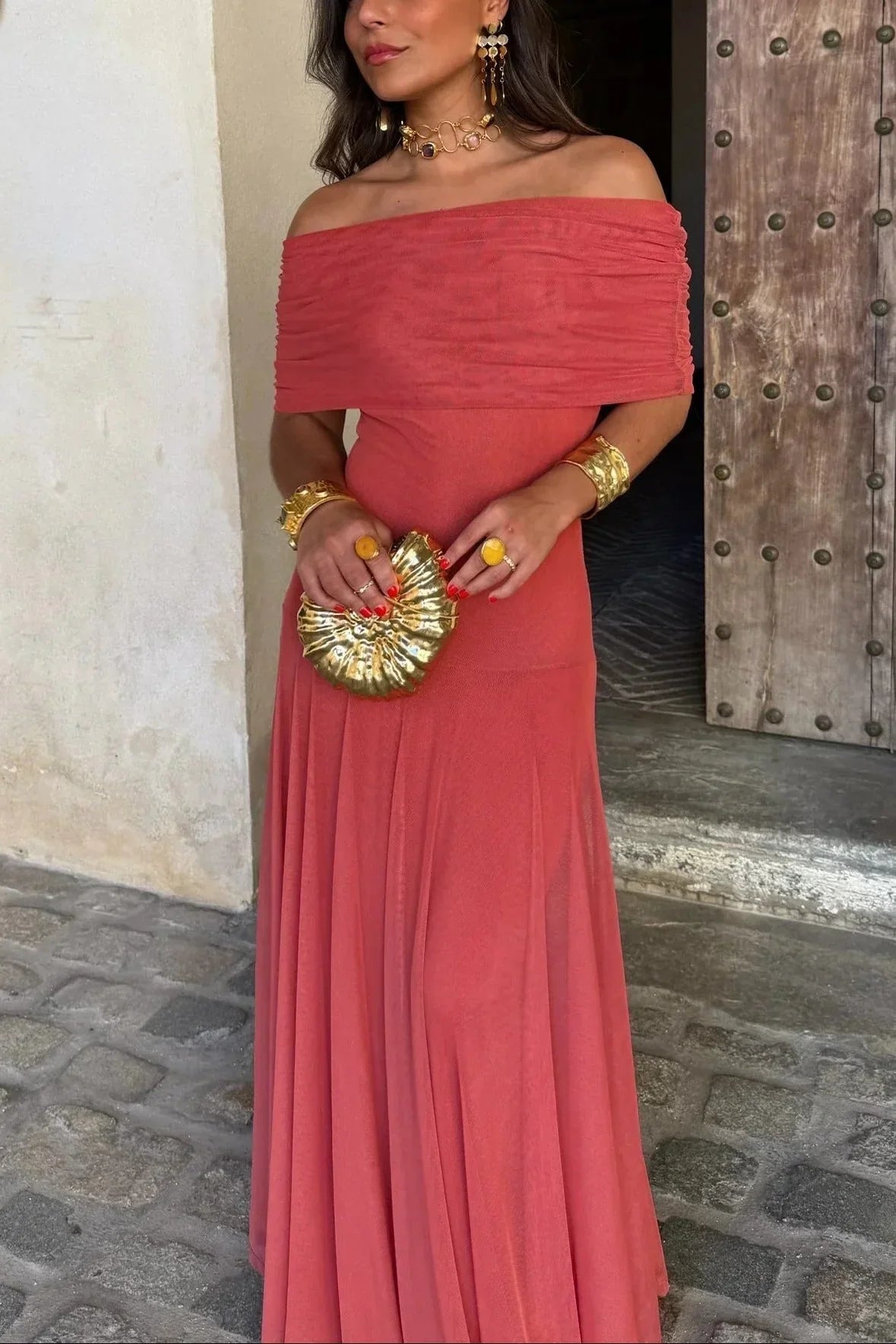 Eliana Off-Shoulder Maxi Dress