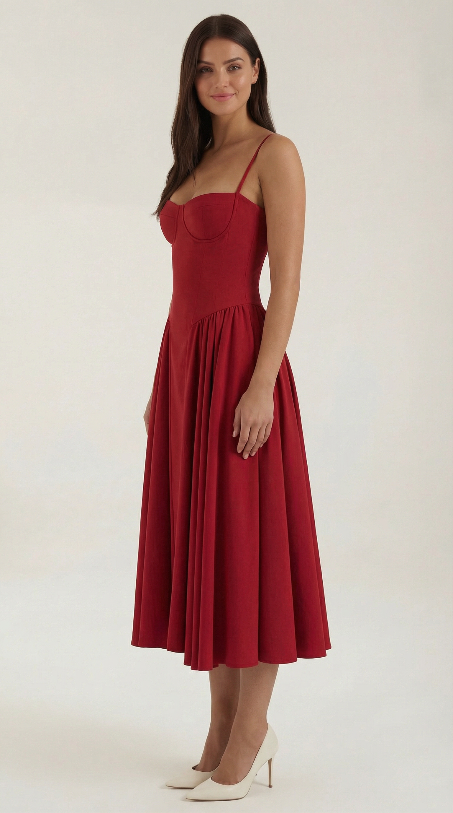 Ulva Floral Corset Midi Dress