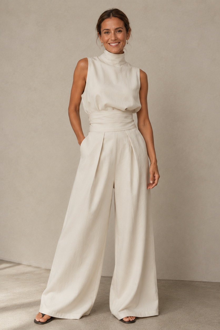 Quirine Wide-Leg Two-Piece Set