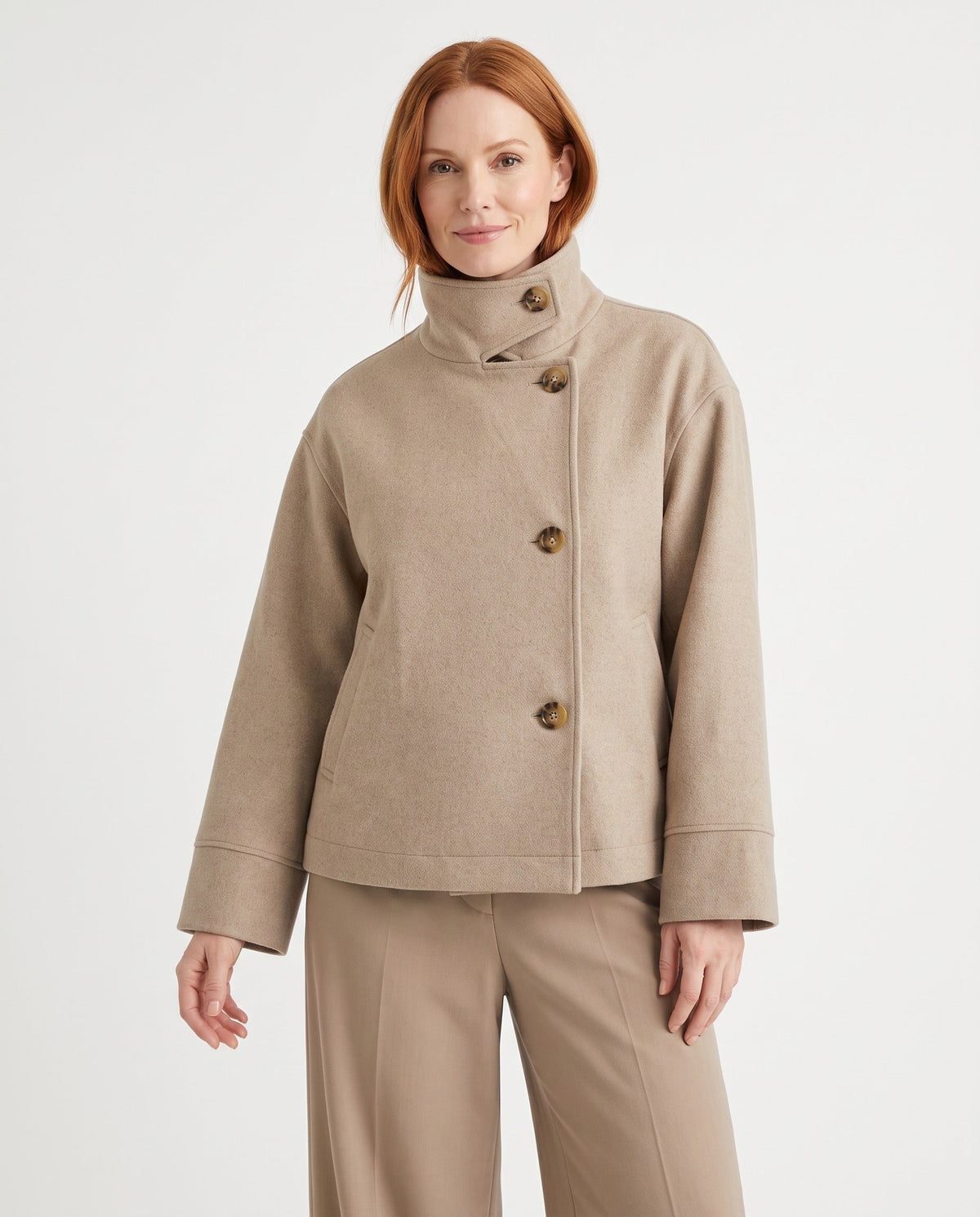 Winter Coat – Sally Oversized Wool Peacoat