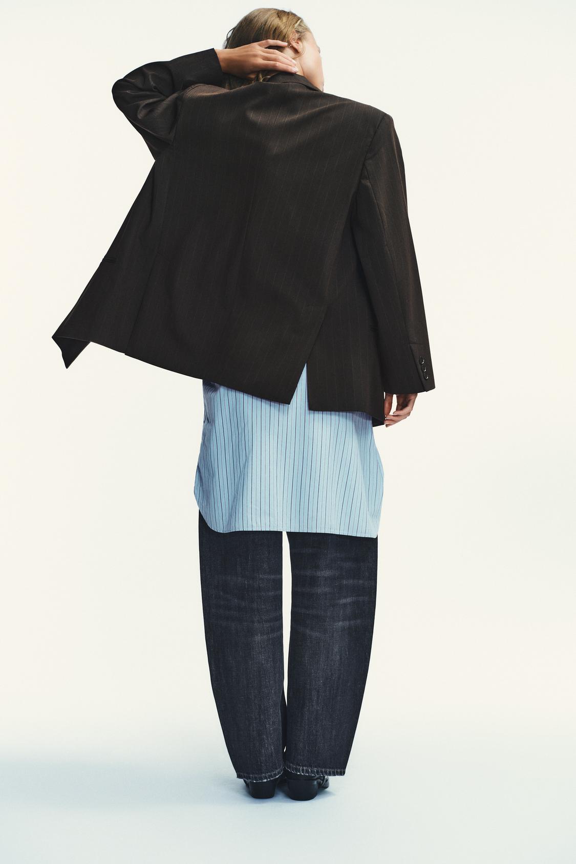 Marcelline | Oversized Pinstripe Blazer