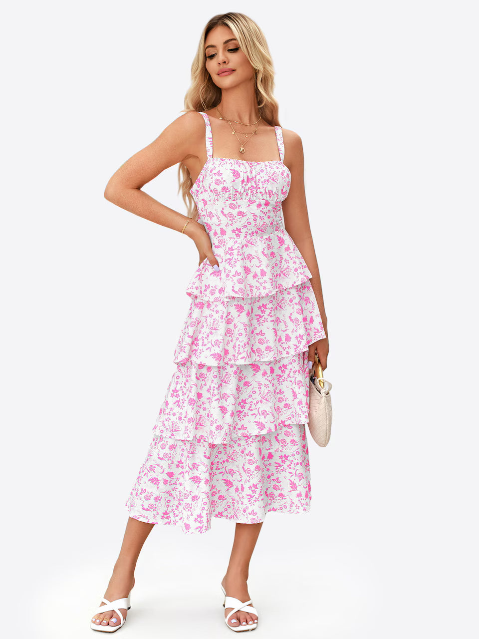 Elowen | Floral Cut-Out Midi Dress