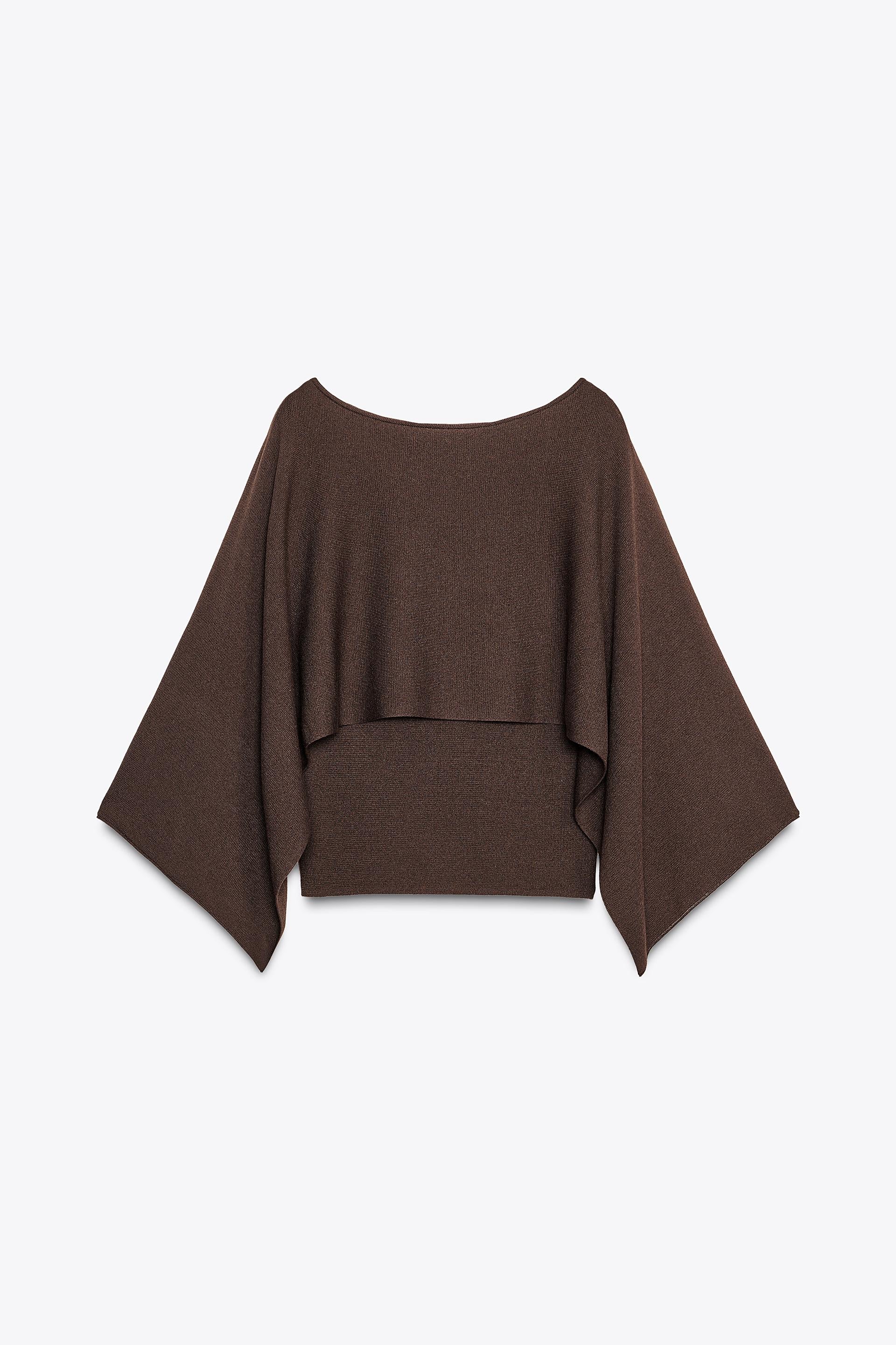 Élodie | Knitted Sweater With Cape Sleeves