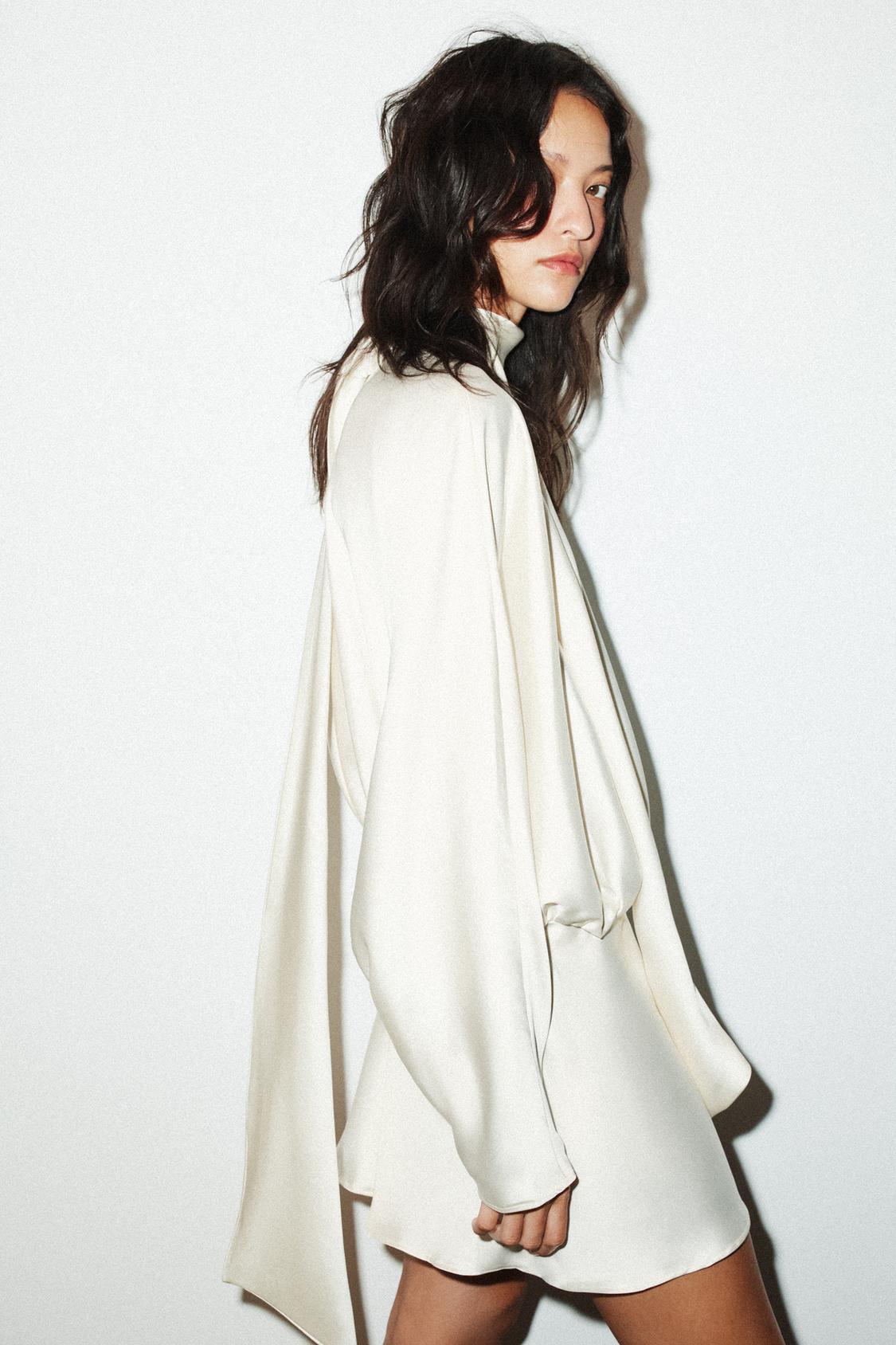 Élianne | Satin Foulard-Tie Mini Dress
