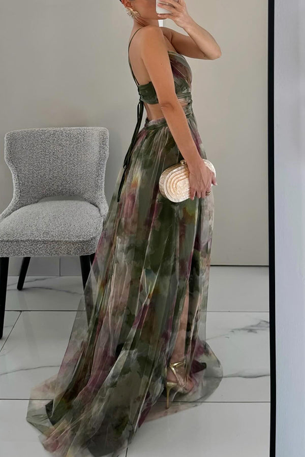 Celestia Print Maxi Dress