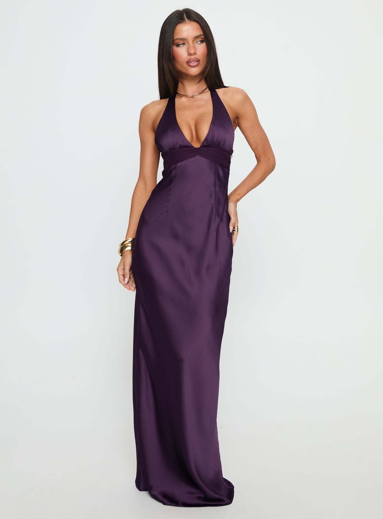 Oliva Halter Maxi Dress