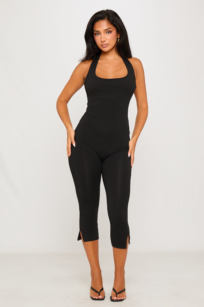 Sloane Halter Capri Jumpsuit
