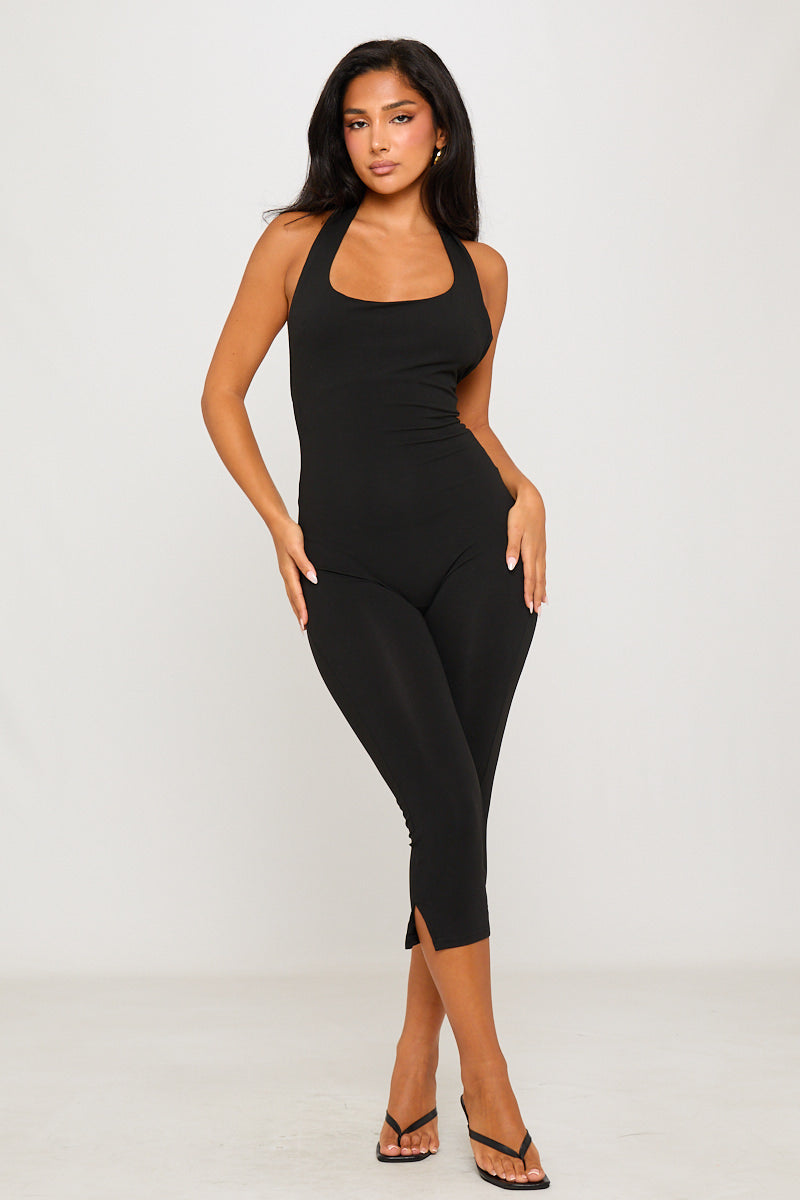 Sloane Halter Capri Jumpsuit