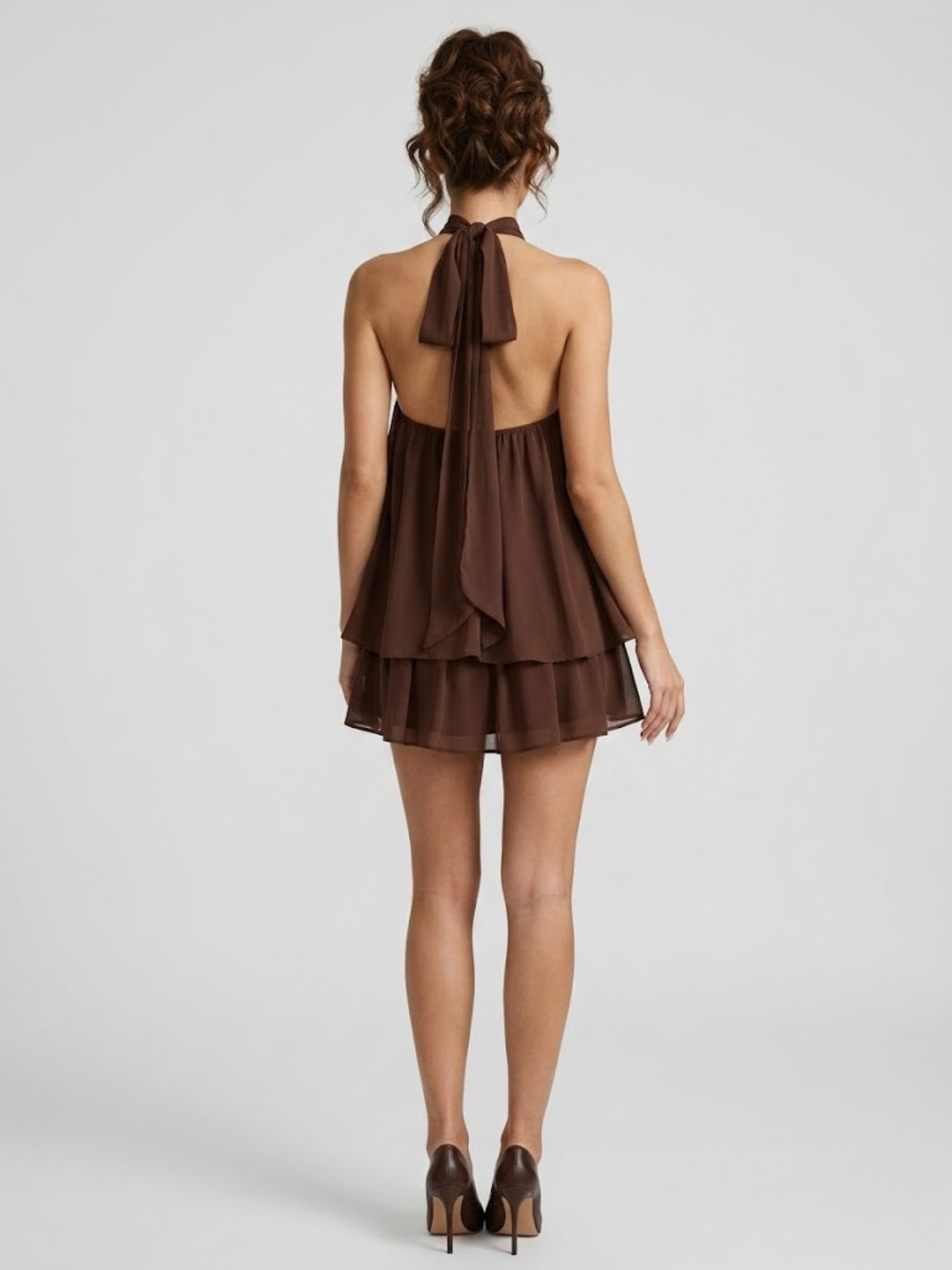 Celine Halter Mini Dress