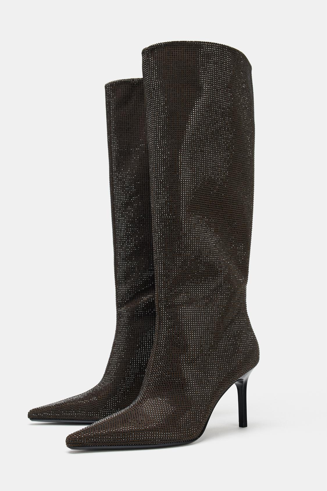 Aveline | High-Shine Stiletto Knee Boots