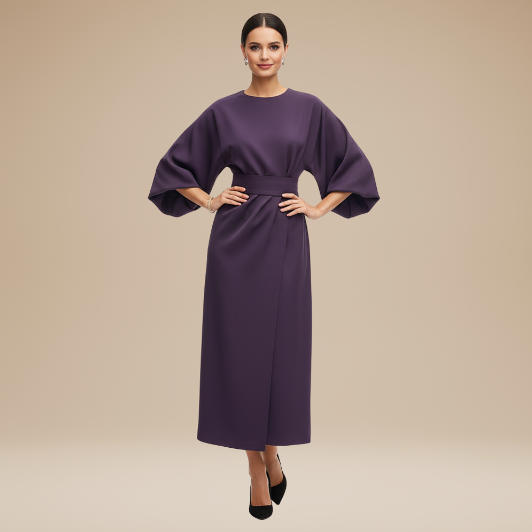 Alma Wrap Midi Dress