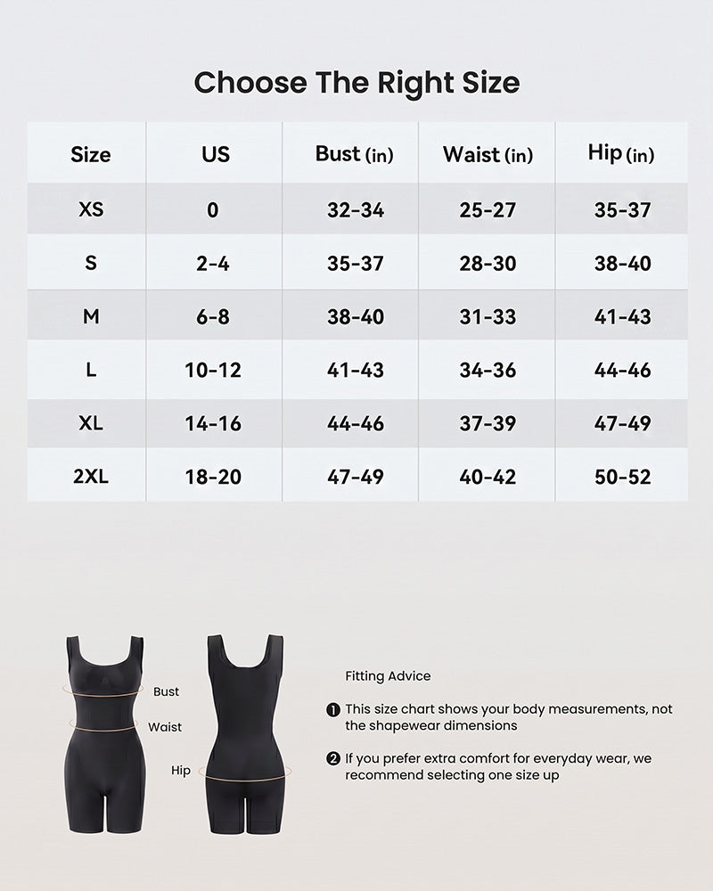 Triple-Zone Compression Drop-Seat Full Body Shaping Bodysuit