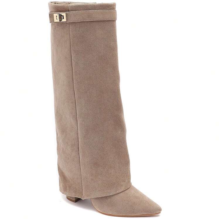 Rae | Chunky Western Fall Boots – Khaki