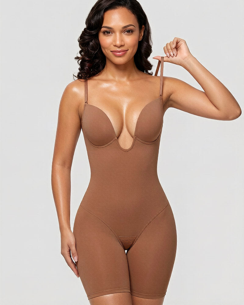 U Plunge Strapless Tummy Control Bodysuit