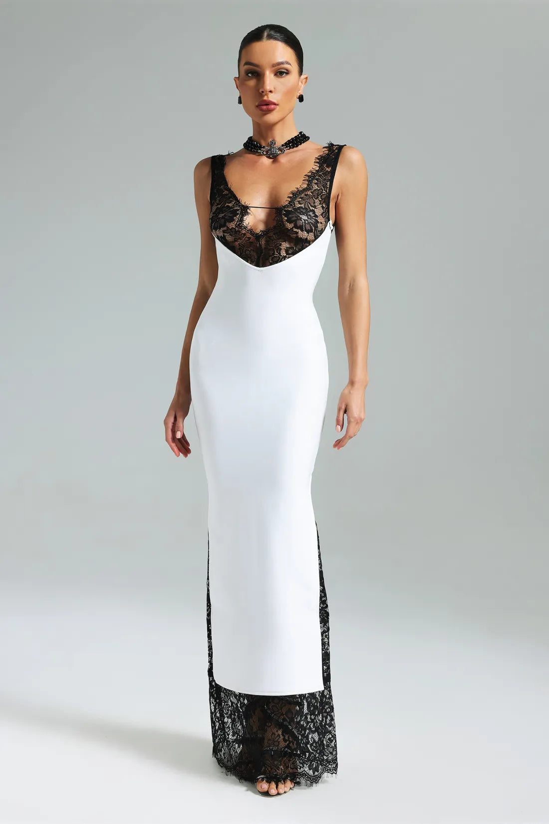 Evadne | Deep V Dress