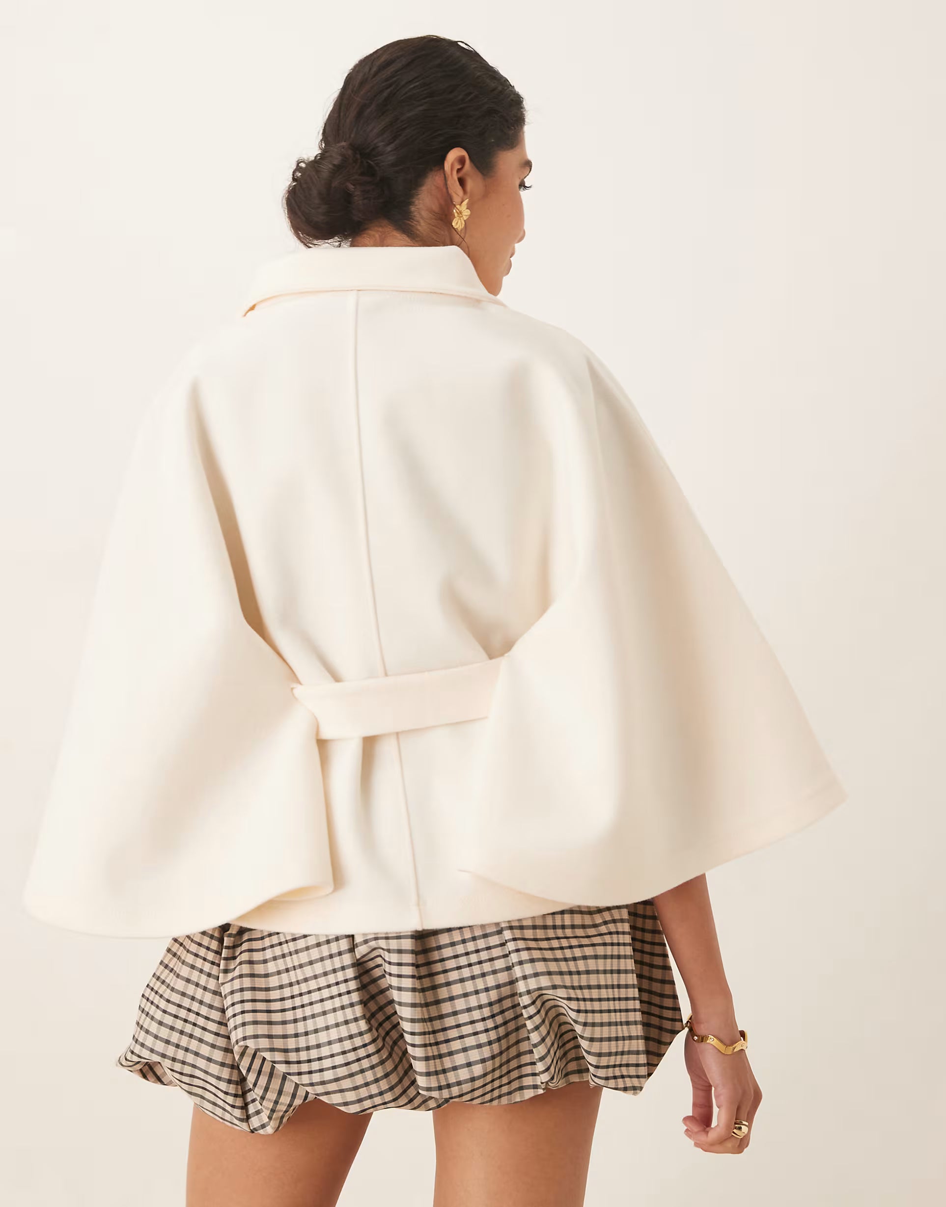 Élodie | Longline Buttoned Cape