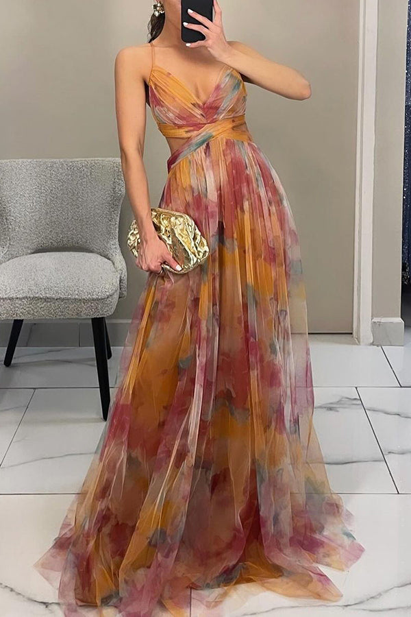 Celestia Print Maxi Dress