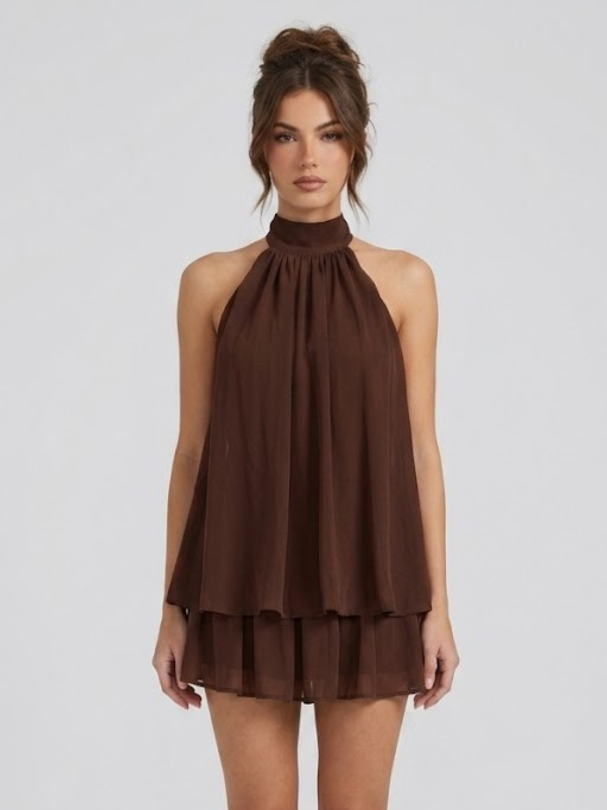 Celine Halter Mini Dress