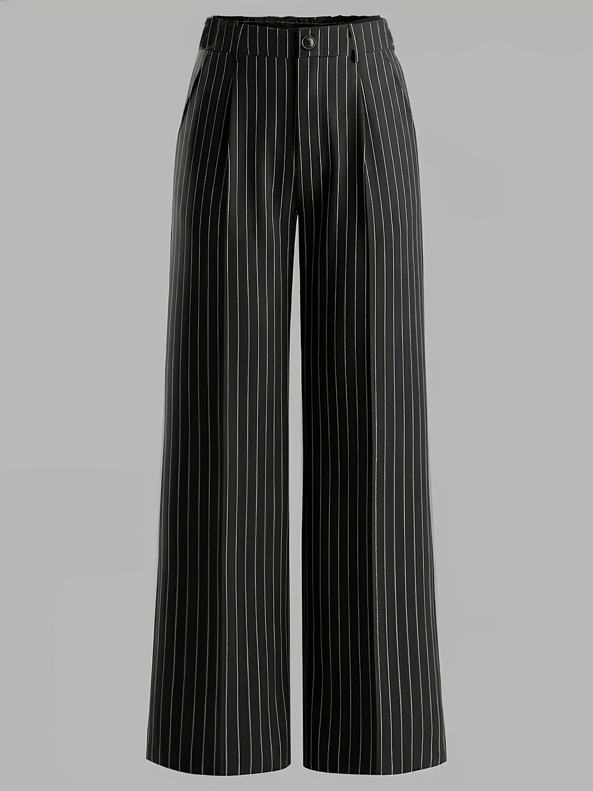 Elodie Pinstripe Straight-Leg Trousers