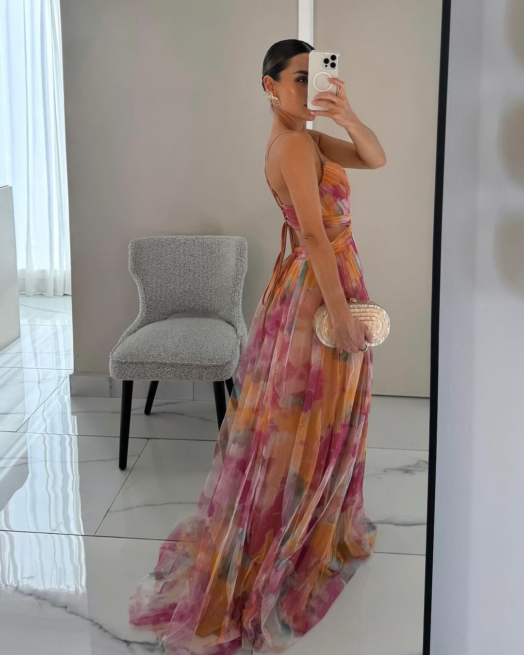 Celestia Print Maxi Dress