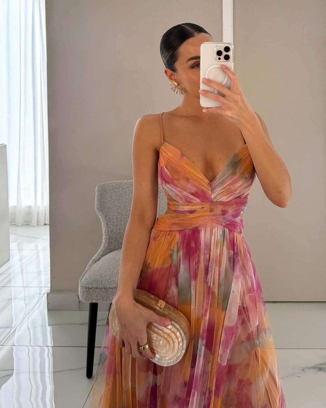 Celestia Print Maxi Dress