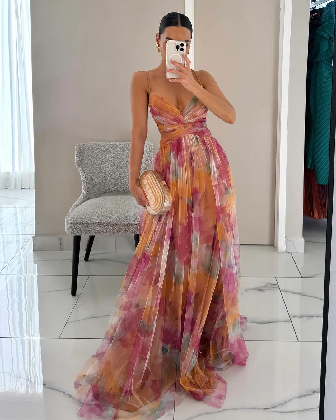 Celestia Print Maxi Dress