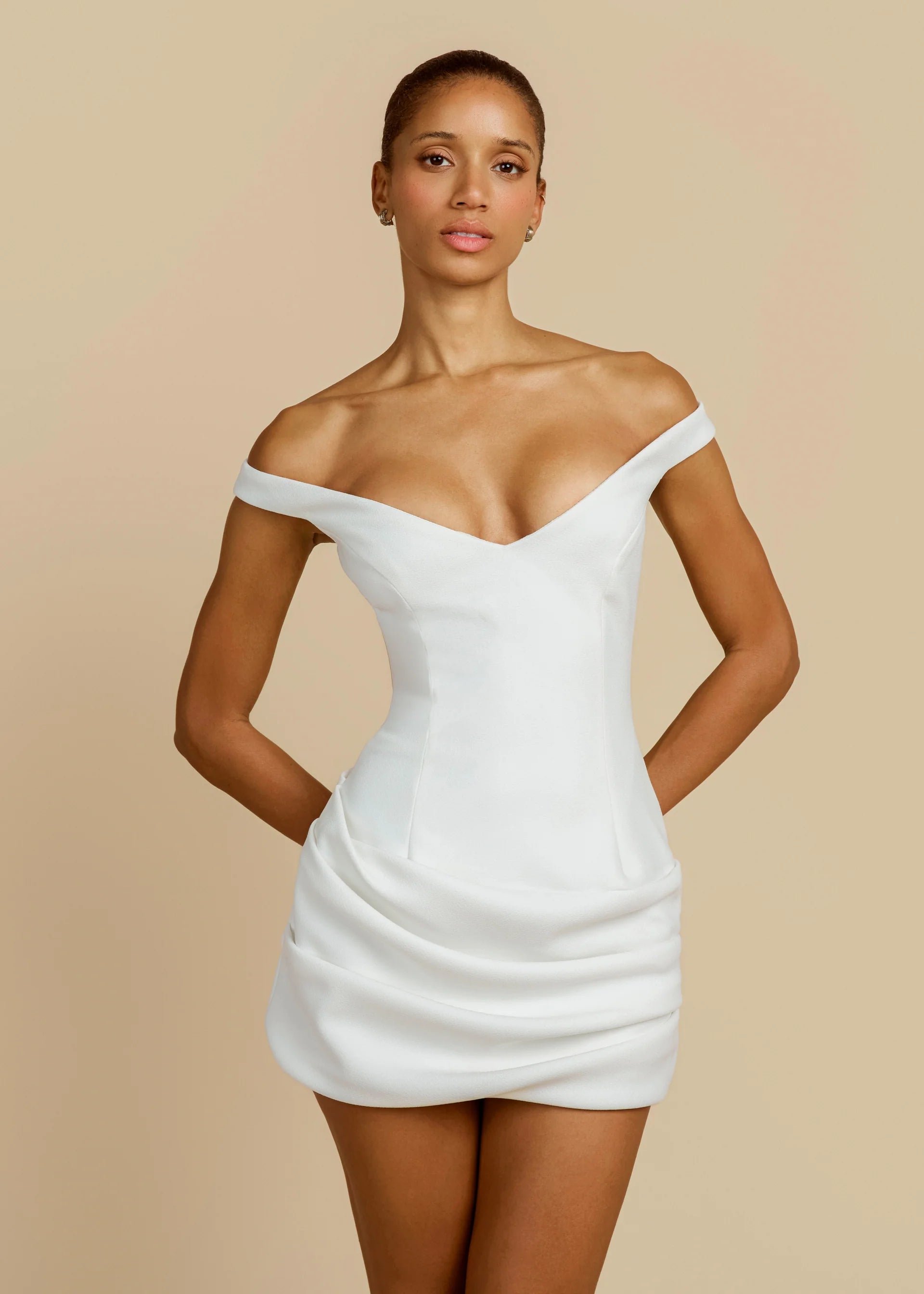 Elira | Ivory Off-Shoulder Dress