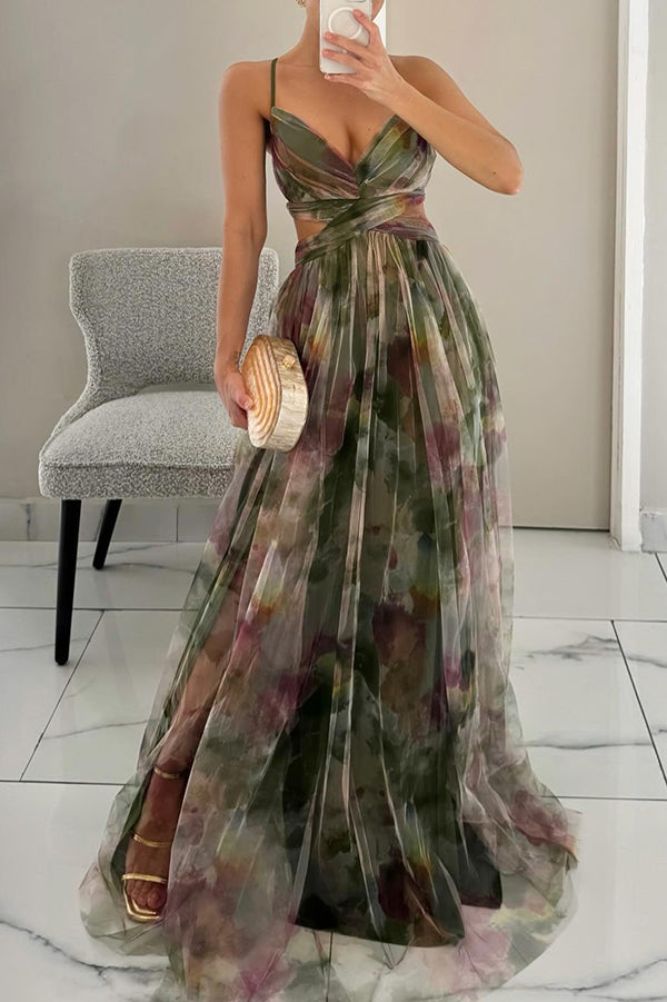 Celestia Print Maxi Dress