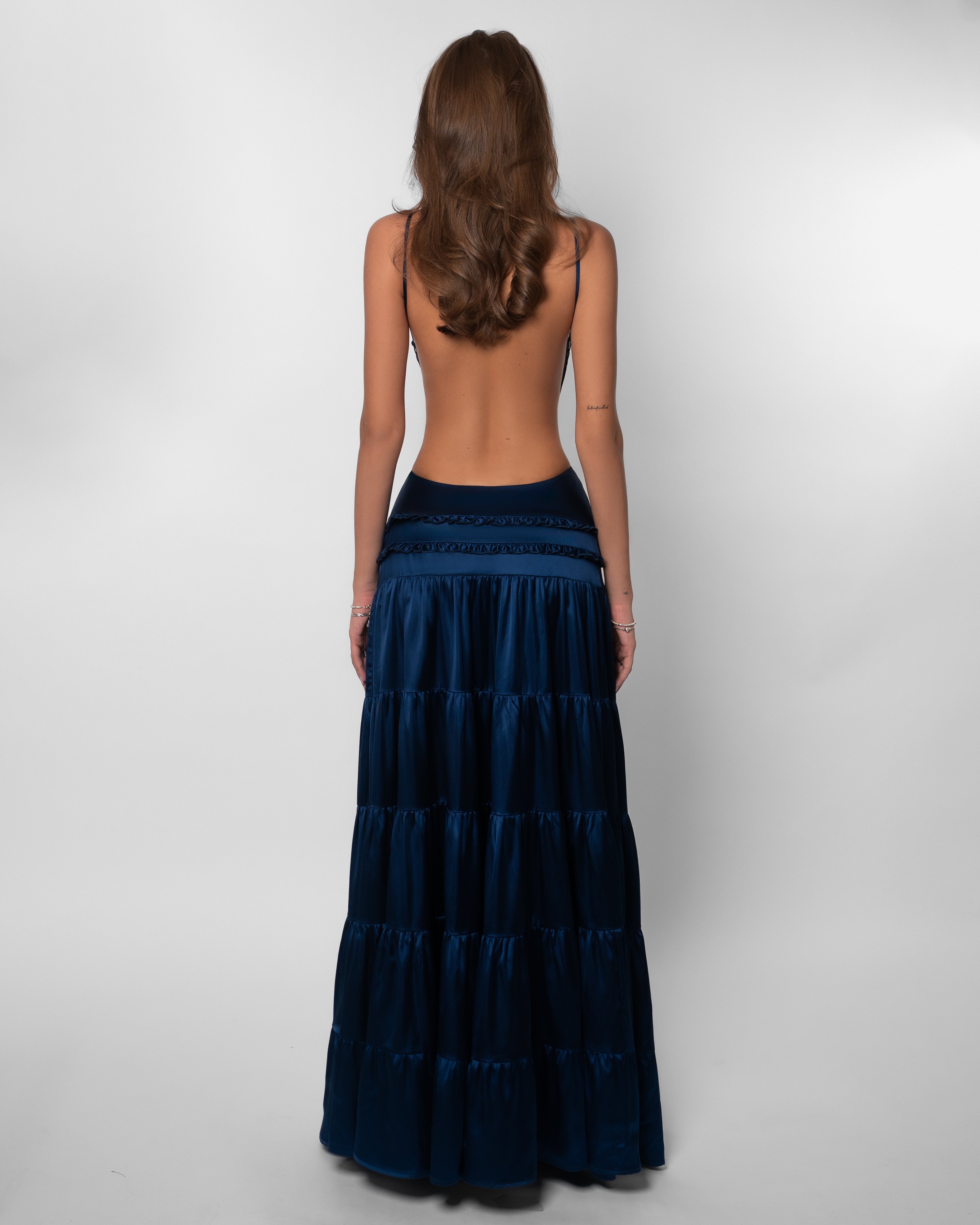 Raven Open-Back Maxi Dress