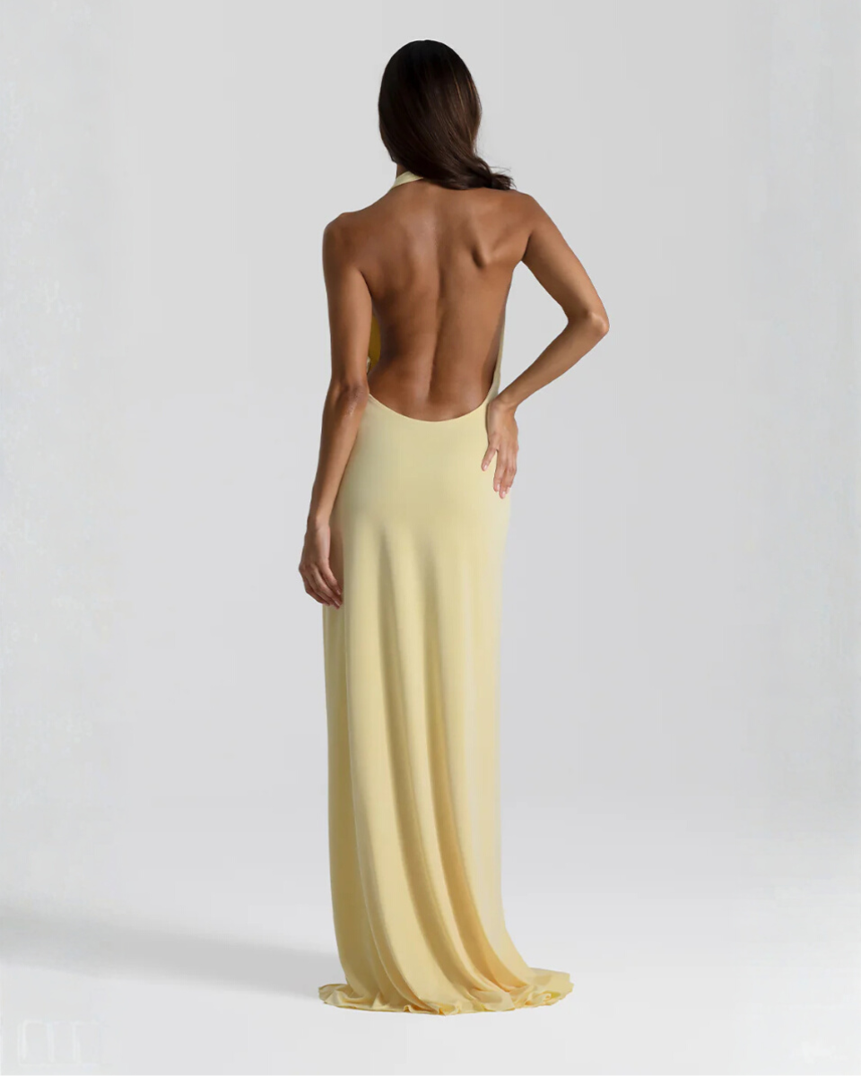 Mila Halter Neck Maxi Dress