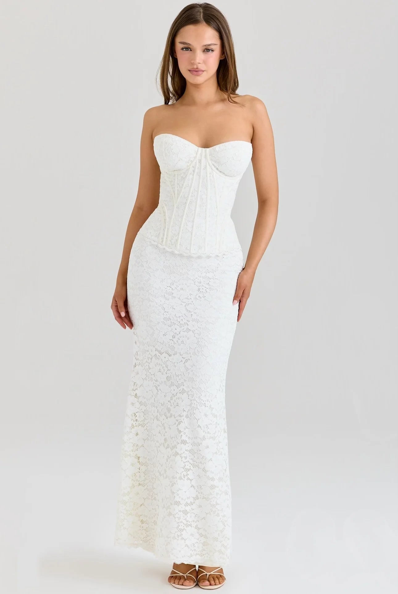 Lina | Lace Corset Maxi Dress