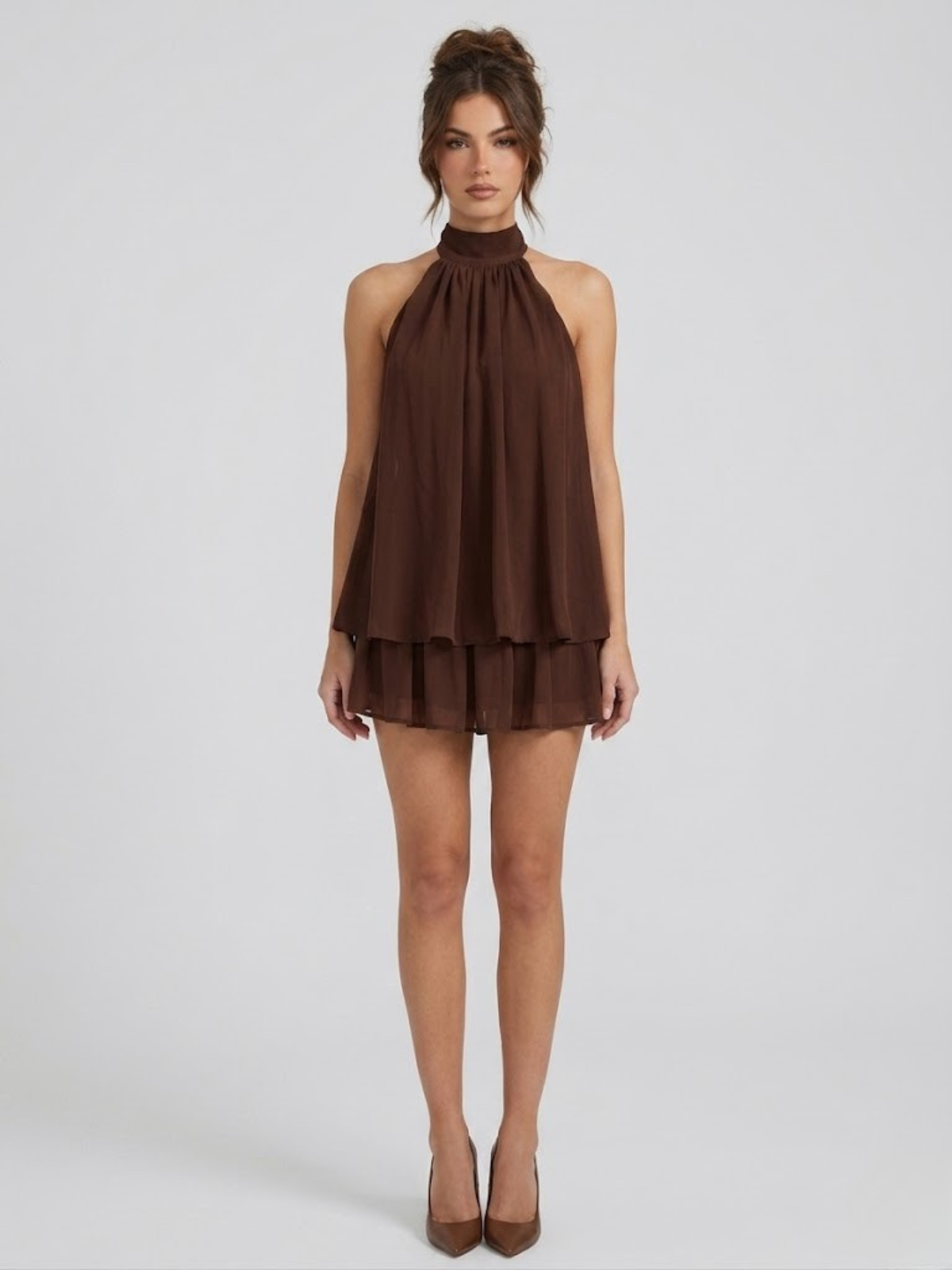 Celine Halter Mini Dress