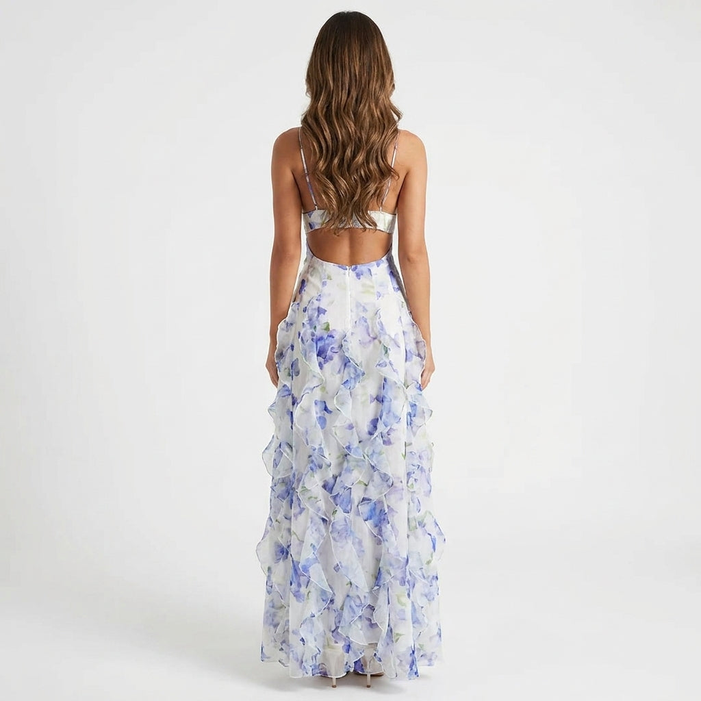 Isabella Floral Corset Maxi Dress